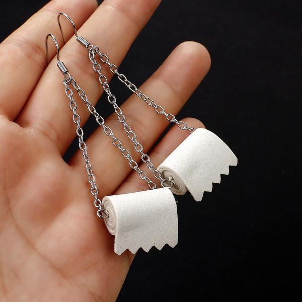 lifefontier creative roll paper dangle drop earrings 3d tissue geometric acrylic towel toilet paper long chain earrings jewelry, Silver
lifefontier creative roll paper dangle drop earrings 3d tissue geometric acrylic towel toilet paper long chain earrings jewelry, Silver