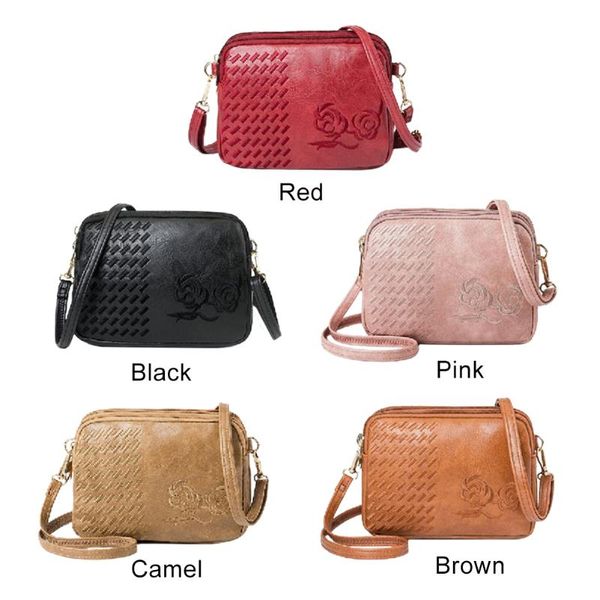 women pu leather messenger bag multi pocket zipper female solid color purse flower embroidered retro shoulder crossbody handbags
women pu leather messenger bag multi pocket zipper female solid color purse flower embroidered retro shoulder crossbody handbags