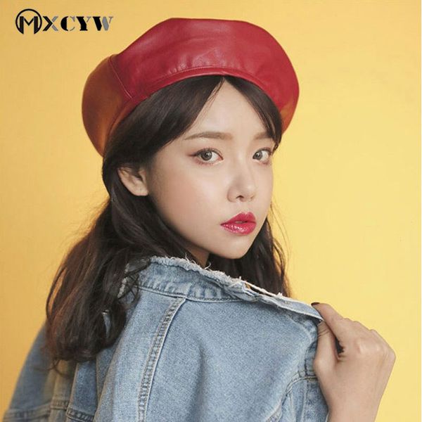 2018 fashion women beret hat korean style felt pu leather solid spring autumn female retro beanie casual cap headwear for girls, Blue;gray
2018 fashion women beret hat korean style felt pu leather solid spring autumn female retro beanie casual cap headwear for girls, Blue;gray