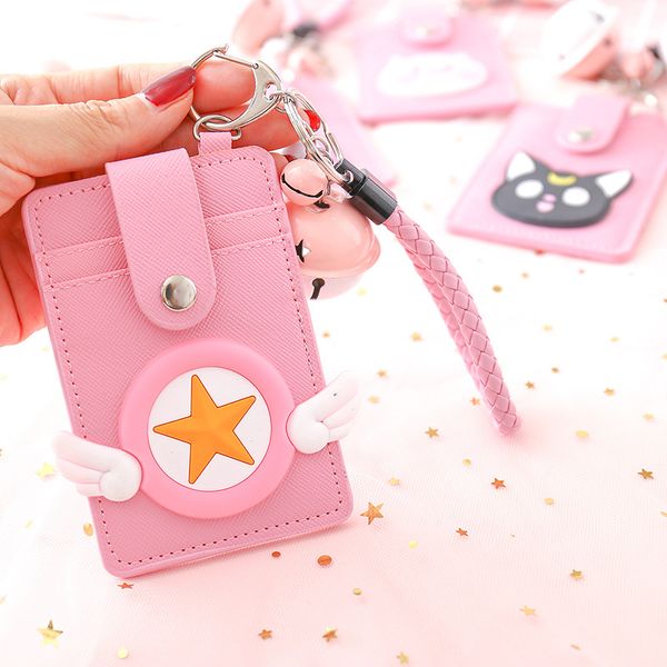 new cartoon three-layer id card sleeve key ring pink big bell lanyard card sleeve work bus cover, Silver
new cartoon three-layer id card sleeve key ring pink big bell lanyard card sleeve work bus cover, Silver