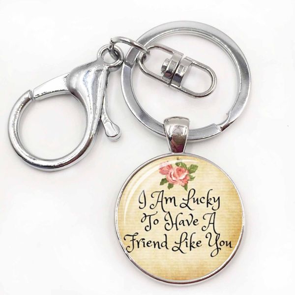 friendship key ring quote jewelry friend theme glass cabochon key chain graduation school anniversary new year, Silver
friendship key ring quote jewelry friend theme glass cabochon key chain graduation school anniversary new year, Silver