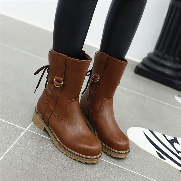 fashion women walking shoes ladies ankle boots round head thick bottom pu leather boots short plush warm footwear size 43, Black
fashion women walking shoes ladies ankle boots round head thick bottom pu leather boots short plush warm footwear size 43, Black
