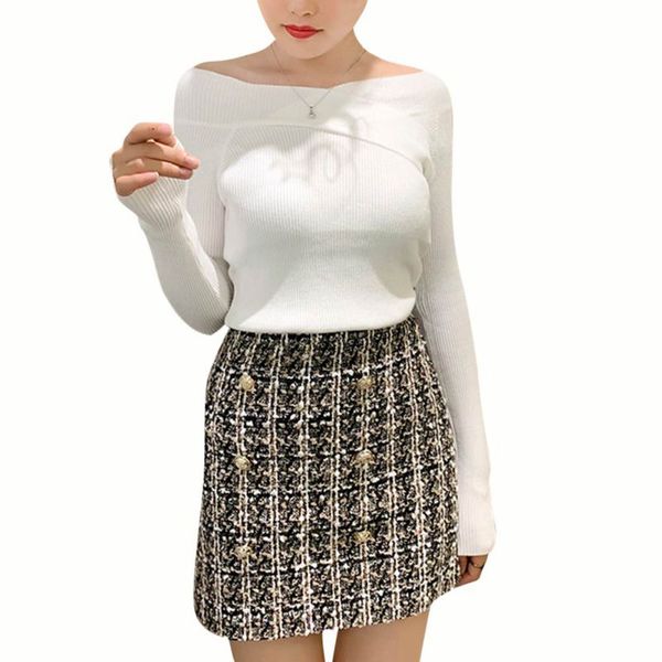 new-coming autumn and winter pullovers sweaters primer shirt long sleeve short korean slim-fit tight sweater, White;black
new-coming autumn and winter pullovers sweaters primer shirt long sleeve short korean slim-fit tight sweater, White;black