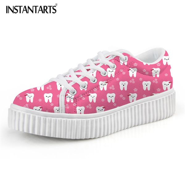 instantarts winter platform flats shoes dental equipment print comfortable lace sneakers women height increasing creepers shoes, Black
instantarts winter platform flats shoes dental equipment print comfortable lace sneakers women height increasing creepers shoes, Black
