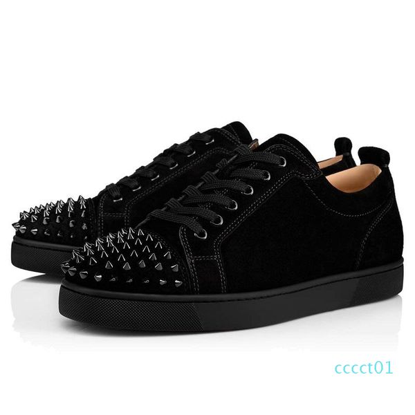 new designer shoes studded spikes fashion red suede leather mens womens flat bottoms luxury shoes party lovers sneakers with box ct01, Black
new designer shoes studded spikes fashion red suede leather mens womens flat bottoms luxury shoes party lovers sneakers with box ct01, Black