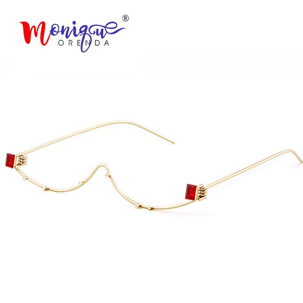 half frame sunglasses women brand green red crystal rhinestone fashion cateye sun glasses without lens diamond decoration, White;black
half frame sunglasses women brand green red crystal rhinestone fashion cateye sun glasses without lens diamond decoration, White;black