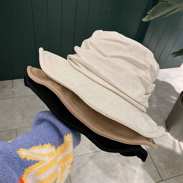 solid bucket bucket color large eaves fisherman hat literary style pleated goddess hat casual all-match fashion, Blue;gray
solid bucket bucket color large eaves fisherman hat literary style pleated goddess hat casual all-match fashion, Blue;gray