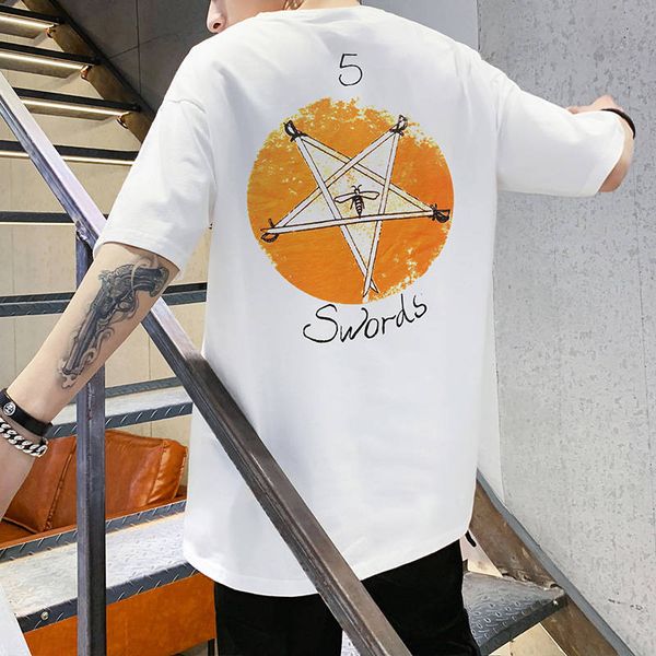2020 men's short sleeve t-shirt round neck loose clothes summer versatile large half sleeve t-shirt men's wear trend, White;black
2020 men's short sleeve t-shirt round neck loose clothes summer versatile large half sleeve t-shirt men's wear trend, White;black