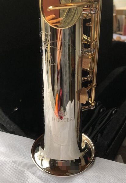 

Юпитер JSS -1100SG Сопрано саксофон (никель и золото) Высокий G ключ Saxofone с двумя шейными Быстрой перевозкой груза
