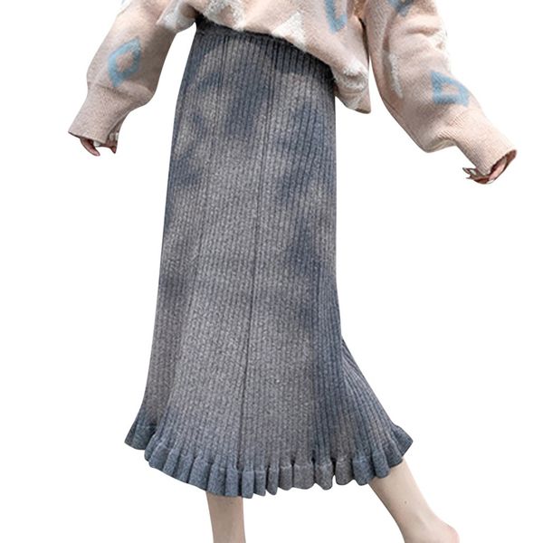 winter ladies skirt high waist pleated elastic waist knit skirt fashion casual slimming wild wear bottoming skirts #xm, Black
winter ladies skirt high waist pleated elastic waist knit skirt fashion casual slimming wild wear bottoming skirts #xm, Black