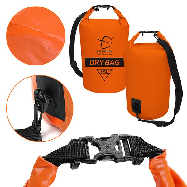 hitorhihe 15l waterproof dry bag outdoor swimming camping rafting storage bag with with adjustable straps 5 colors
hitorhihe 15l waterproof dry bag outdoor swimming camping rafting storage bag with with adjustable straps 5 colors