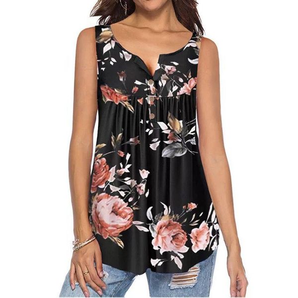 women clothes 2019 ladies summer fashion tank cool button floral print v-neck casual loose vest poleras mujer 20, White
women clothes 2019 ladies summer fashion tank cool button floral print v-neck casual loose vest poleras mujer 20, White