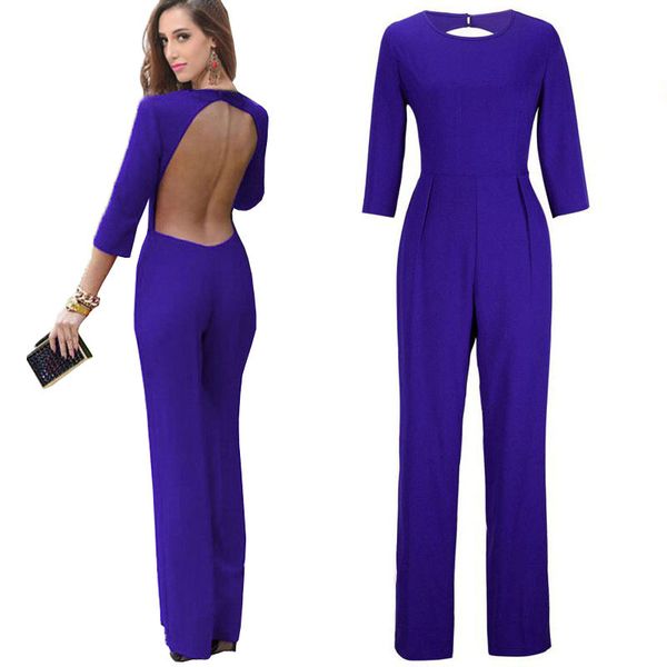 fashion women backless jumpsuit romper stretchy waist overalls long trousers 3/4 sleeve maxi bodysuit yf244, Black;white
fashion women backless jumpsuit romper stretchy waist overalls long trousers 3/4 sleeve maxi bodysuit yf244, Black;white