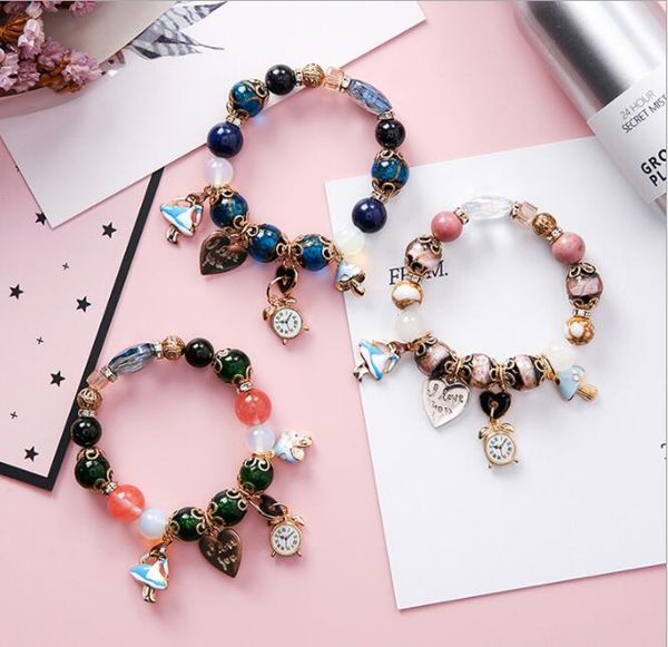 bracelet bohemian nationality wind bracelet girl clock love letter bracelet chain seven colourful glass bead creative bead bracele y44, Black
bracelet bohemian nationality wind bracelet girl clock love letter bracelet chain seven colourful glass bead creative bead bracele y44, Black