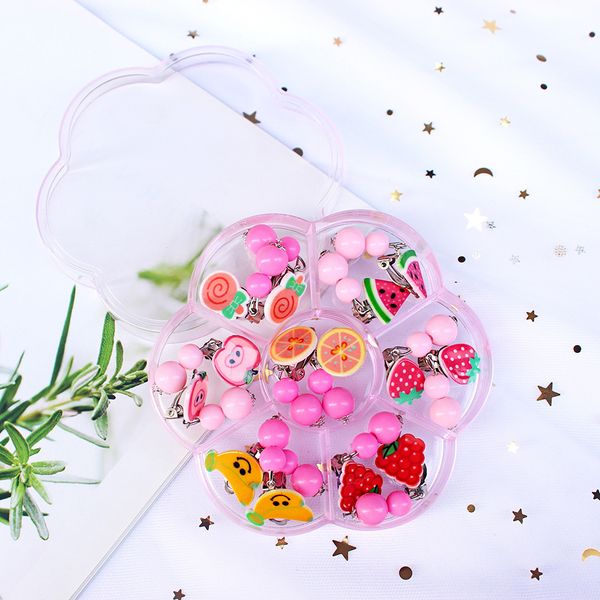 candy color fruit shape cute children's baby girl earrings kids ear clip no pierced party lovely jewelry gift 7 pairs mix in box, Silver
candy color fruit shape cute children's baby girl earrings kids ear clip no pierced party lovely jewelry gift 7 pairs mix in box, Silver