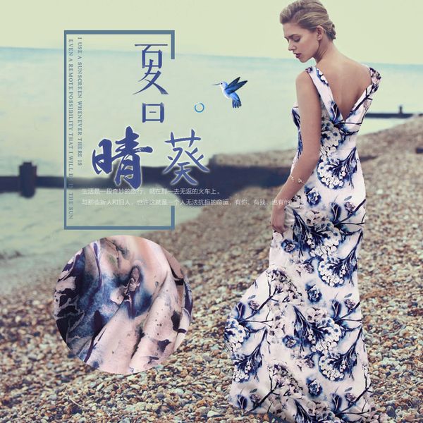 sp749 pure silk/ summer day bloom /silk fabric mulberry silk 93% silk 7% spandex elastic/ width 1.29yd thickness 19mm/ unit: m, Black;white
sp749 pure silk/ summer day bloom /silk fabric mulberry silk 93% silk 7% spandex elastic/ width 1.29yd thickness 19mm/ unit: m, Black;white