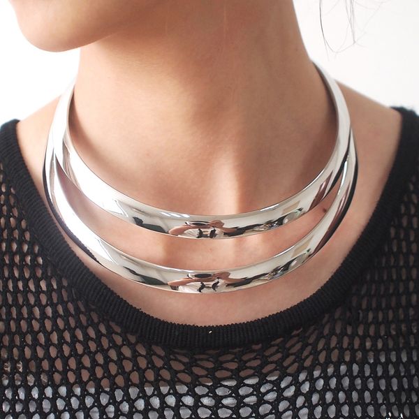 ukmoc new accessories double bright weld alloy torques chokers necklaces fashion bib collars women dress statement jewelry, Silver
ukmoc new accessories double bright weld alloy torques chokers necklaces fashion bib collars women dress statement jewelry, Silver