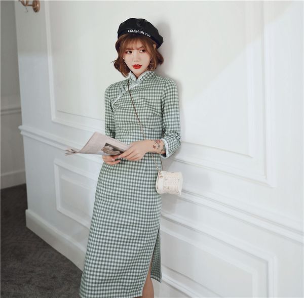 ethnic clothing women velour mini novelty chinese cheongsam classic plaid qipao dress tight vintage button vestidos evening party gown, Red
ethnic clothing women velour mini novelty chinese cheongsam classic plaid qipao dress tight vintage button vestidos evening party gown, Red