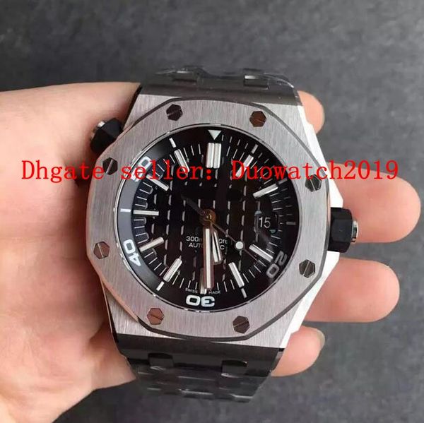 men's 42mm eta cal.3120 date royal black dial 15710 316l stainless waterproof diver miyota offshore diver sport wristwatches, Slivery;brown
men's 42mm eta cal.3120 date royal black dial 15710 316l stainless waterproof diver miyota offshore diver sport wristwatches, Slivery;brown
