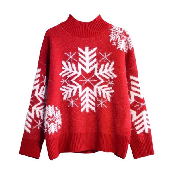 2019 winter half-neck sweater women's loose thick water velvet christmas sweater pullovers new, White;black
2019 winter half-neck sweater women's loose thick water velvet christmas sweater pullovers new, White;black