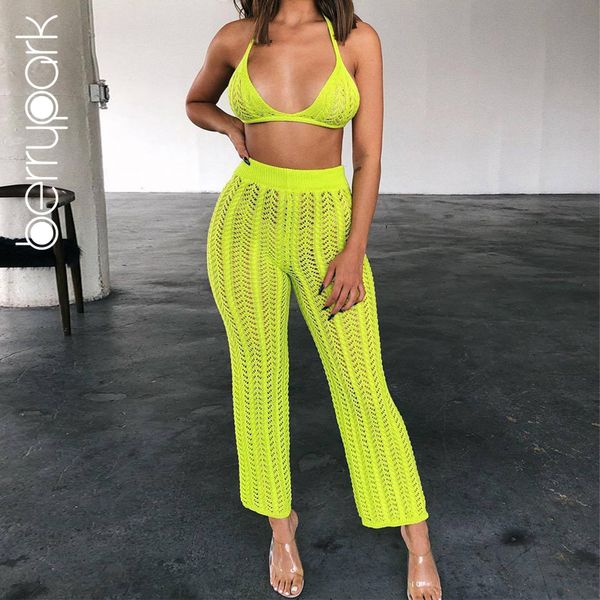 berrypark fluorescence green knitted fishnet bra + straight pants 2 piece set women see through club jumpsuit drop shipping, Black;white
berrypark fluorescence green knitted fishnet bra + straight pants 2 piece set women see through club jumpsuit drop shipping, Black;white