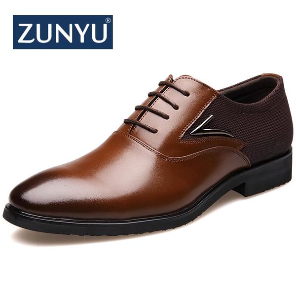 zunyu plus size 38-48 men leather dress shoes pointed toe business formal men office shoes lace up black brown for
zunyu plus size 38-48 men leather dress shoes pointed toe business formal men office shoes lace up black brown for