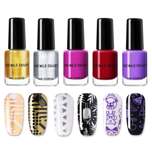 nicole diary 2/4/6 bottles nail stamping polish set colorful nail art plate printing polish lacquer manicure stamp varnish kit
nicole diary 2/4/6 bottles nail stamping polish set colorful nail art plate printing polish lacquer manicure stamp varnish kit
