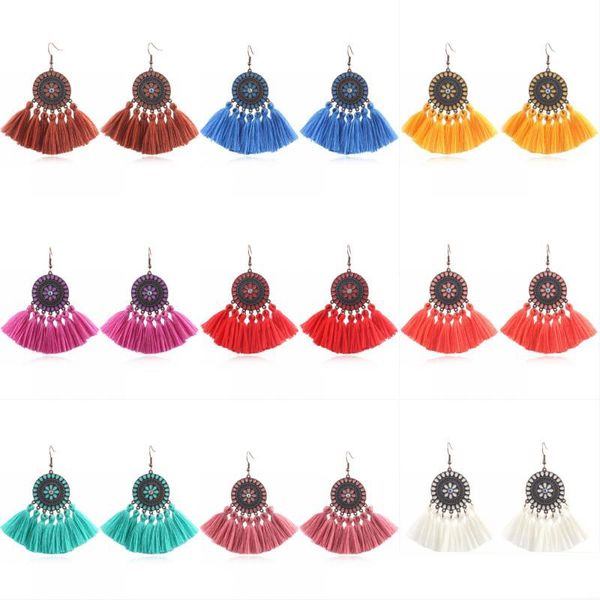 women fashion vintage bohemian tassel earrings alloy earring trend round fringed earrings jewelry party christmas gift, Silver
women fashion vintage bohemian tassel earrings alloy earring trend round fringed earrings jewelry party christmas gift, Silver