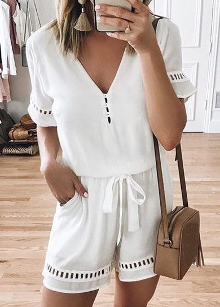 summer jumpsuit bandage plus size xxxl 4xl 5xl beach rompers women outfit short overalls white black combishort femme ete 2020, Black;white 
summer jumpsuit bandage plus size xxxl 4xl 5xl beach rompers women outfit short overalls white black combishort femme ete 2020, Black;white