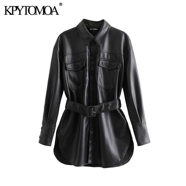 vintage stylish faux leather with belted jacket coat women 2019 fashion long sleeve pockets side vents pu outerwear chic, Black
vintage stylish faux leather with belted jacket coat women 2019 fashion long sleeve pockets side vents pu outerwear chic, Black