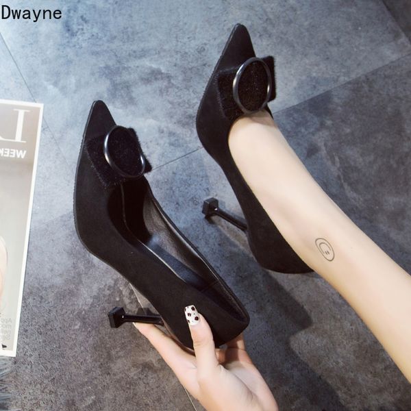 2019 new women's single shoes korean fashion shallow mouth pointed high heels wild casual work shoes, Black
2019 new women's single shoes korean fashion shallow mouth pointed high heels wild casual work shoes, Black