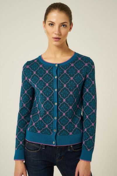 joinus geo design knitted cardigan with button detail woman petrol color, Black;brown
joinus geo design knitted cardigan with button detail woman petrol color, Black;brown