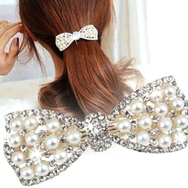 fashion pearl hair clip for women elegant faux pearl rhinestone inlaid bow hairpin hair clip women spring barrette sweet gift, Golden;white
fashion pearl hair clip for women elegant faux pearl rhinestone inlaid bow hairpin hair clip women spring barrette sweet gift, Golden;white