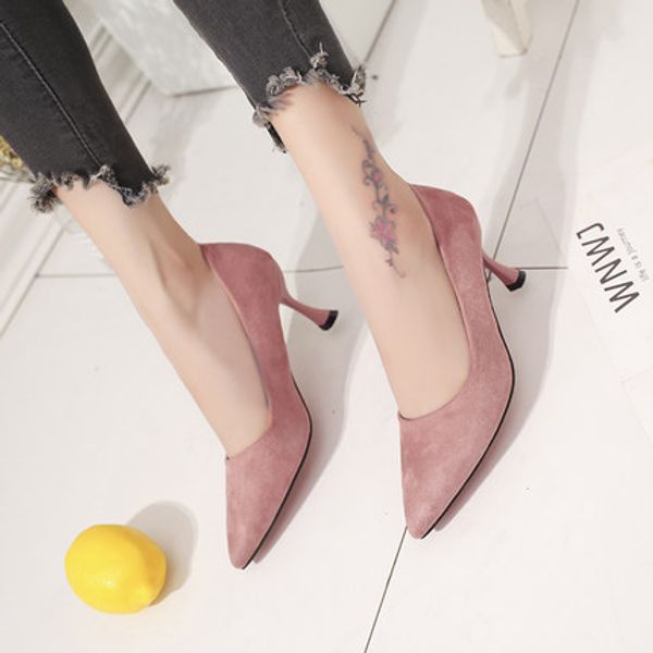 net red pointed high heels female fine with spring 2020 new female retro wild small fresh single shoes women's shoes, Black
net red pointed high heels female fine with spring 2020 new female retro wild small fresh single shoes women's shoes, Black