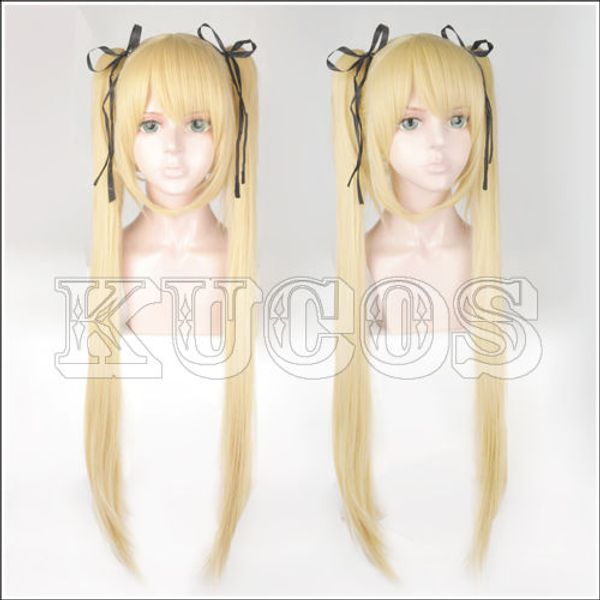 dead or alive marie rose cosplay hair wig 2 clips on ponytail, Black
