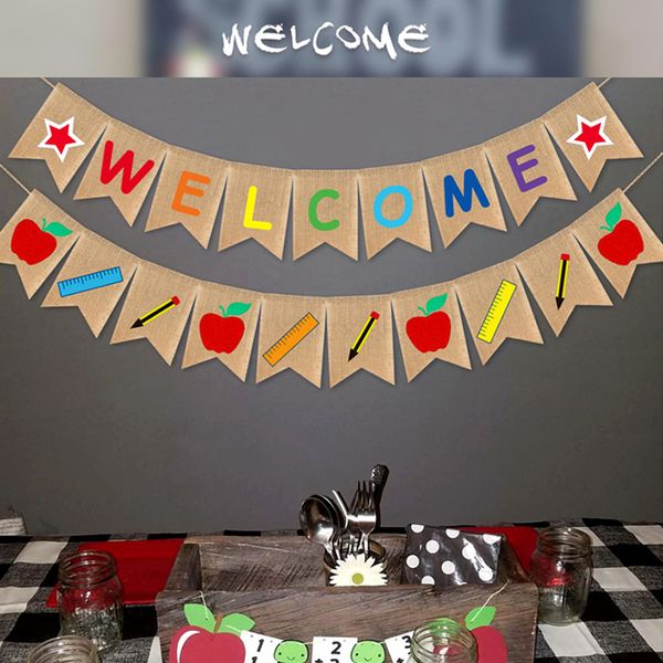party letter pull flag back to school school party stars swallowtail pencil ruler apple flag cotton linen color letter printing banner
party letter pull flag back to school school party stars swallowtail pencil ruler apple flag cotton linen color letter printing banner