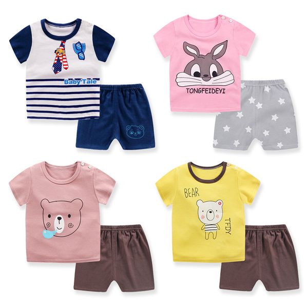 2020 summer children's wear baby short sleeve clothing for boys girls cotton toddler underwear suit kids two-piece clothes sets, White
2020 summer children's wear baby short sleeve clothing for boys girls cotton toddler underwear suit kids two-piece clothes sets, White