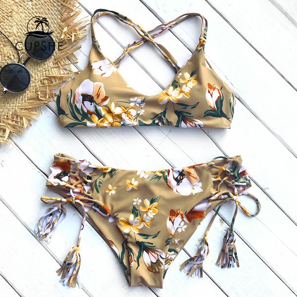 cupshe golden beach flora print bikini set women triangle tassel halter thong bikini swimwear 2020 girl bathing suit swimsuits, White;black
cupshe golden beach flora print bikini set women triangle tassel halter thong bikini swimwear 2020 girl bathing suit swimsuits, White;black