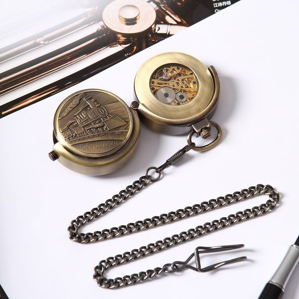 exquisite hand-winding mechanical pocket watches men retro steam train cover case roman numerals dial neckalce pendant women, Slivery;golden
exquisite hand-winding mechanical pocket watches men retro steam train cover case roman numerals dial neckalce pendant women, Slivery;golden