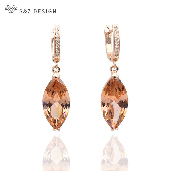 s&z large horse eye cubic zirconia micro wax inlay long earrings exaggerated luxury for women wedding party gift, Golden
s&z large horse eye cubic zirconia micro wax inlay long earrings exaggerated luxury for women wedding party gift, Golden