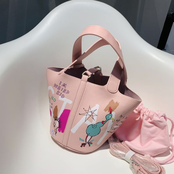 pink bucket bag ladies fashion designer graffiti vegetable basket mother bag youth personality trend wild diagonal female bag 665
pink bucket bag ladies fashion designer graffiti vegetable basket mother bag youth personality trend wild diagonal female bag 665