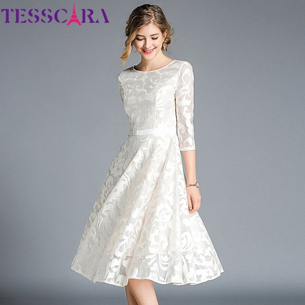 tesscara women summer elegant lace dress festa female office cocktail party robe designer vintage mesh vestidos, Black;gray
tesscara women summer elegant lace dress festa female office cocktail party robe designer vintage mesh vestidos, Black;gray