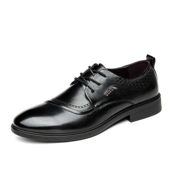 2019 men formal leather shoes men dress shoes brand leather classic business gentleman %bc557, Black
2019 men formal leather shoes men dress shoes brand leather classic business gentleman %bc557, Black