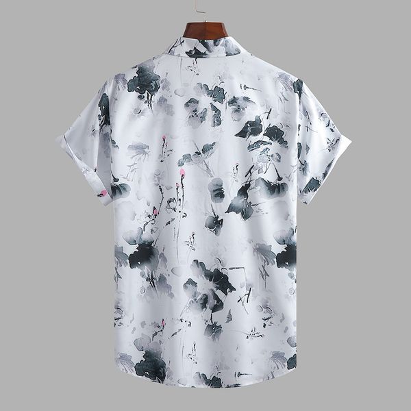 men's hawaiian shirts summer casual lapel print short sleeve shirt blouse turn down collar breathable shirts mens clothing, White;black
men's hawaiian shirts summer casual lapel print short sleeve shirt blouse turn down collar breathable shirts mens clothing, White;black