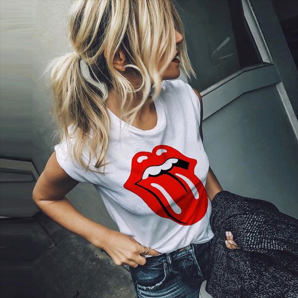 2020 red lip big tongue printed round collar short sleeve female 2020 red lip big tongue printed round collar short t-shirt sleeve t-shi, White
2020 red lip big tongue printed round collar short sleeve female 2020 red lip big tongue printed round collar short t-shirt sleeve t-shi, White