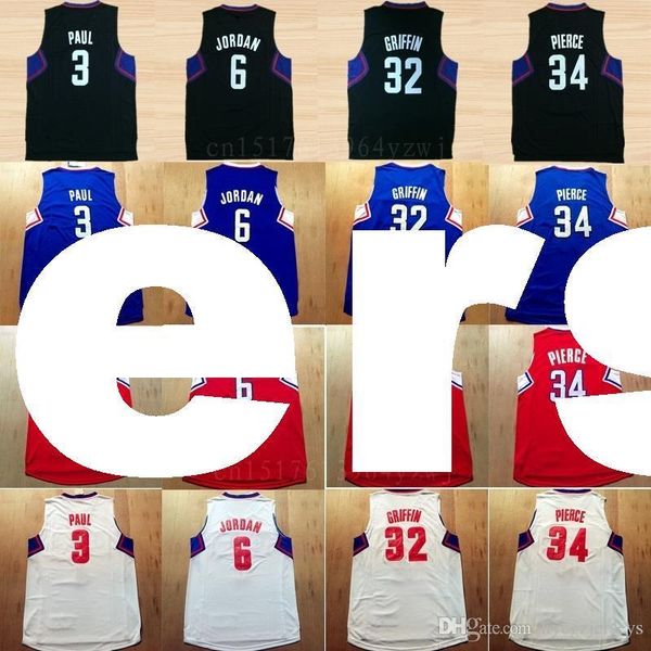2016 basketball 3 paul jersey fashion men's 32 blake griffin sports jerseys 34 paul pierce team color red blue white black ncaa college, Black;blue
2016 basketball 3 paul jersey fashion men's 32 blake griffin sports jerseys 34 paul pierce team color red blue white black ncaa college, Black;blue