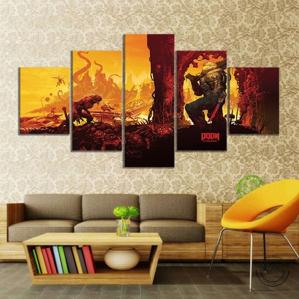doom eternal picture oil painting wall art doom game poster hd wall picture for living room decor
doom eternal picture oil painting wall art doom game poster hd wall picture for living room decor