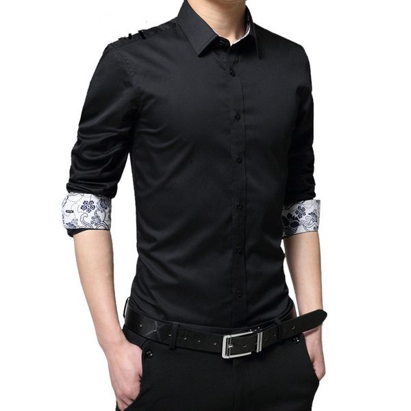 vogue mens shirt brand nice male long sleeve shirts casual hit color slim black men dress shirts plus size 5xl, White;black
vogue mens shirt brand nice male long sleeve shirts casual hit color slim black men dress shirts plus size 5xl, White;black