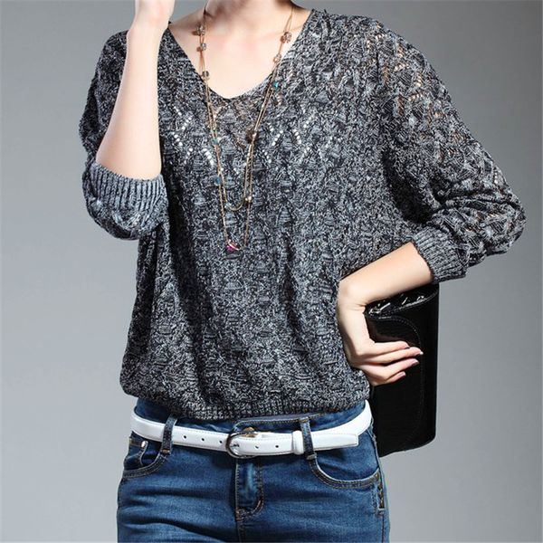 spring fall shirt women knit thin tees long sleeve solid pullover hollow out lady v neck loose casual wear size, White
spring fall shirt women knit thin tees long sleeve solid pullover hollow out lady v neck loose casual wear size, White