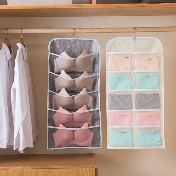 1pcs non-woven fabric hanging storage bag double-sided sock underwear hanging bag wardrobe save space organizer
1pcs non-woven fabric hanging storage bag double-sided sock underwear hanging bag wardrobe save space organizer
